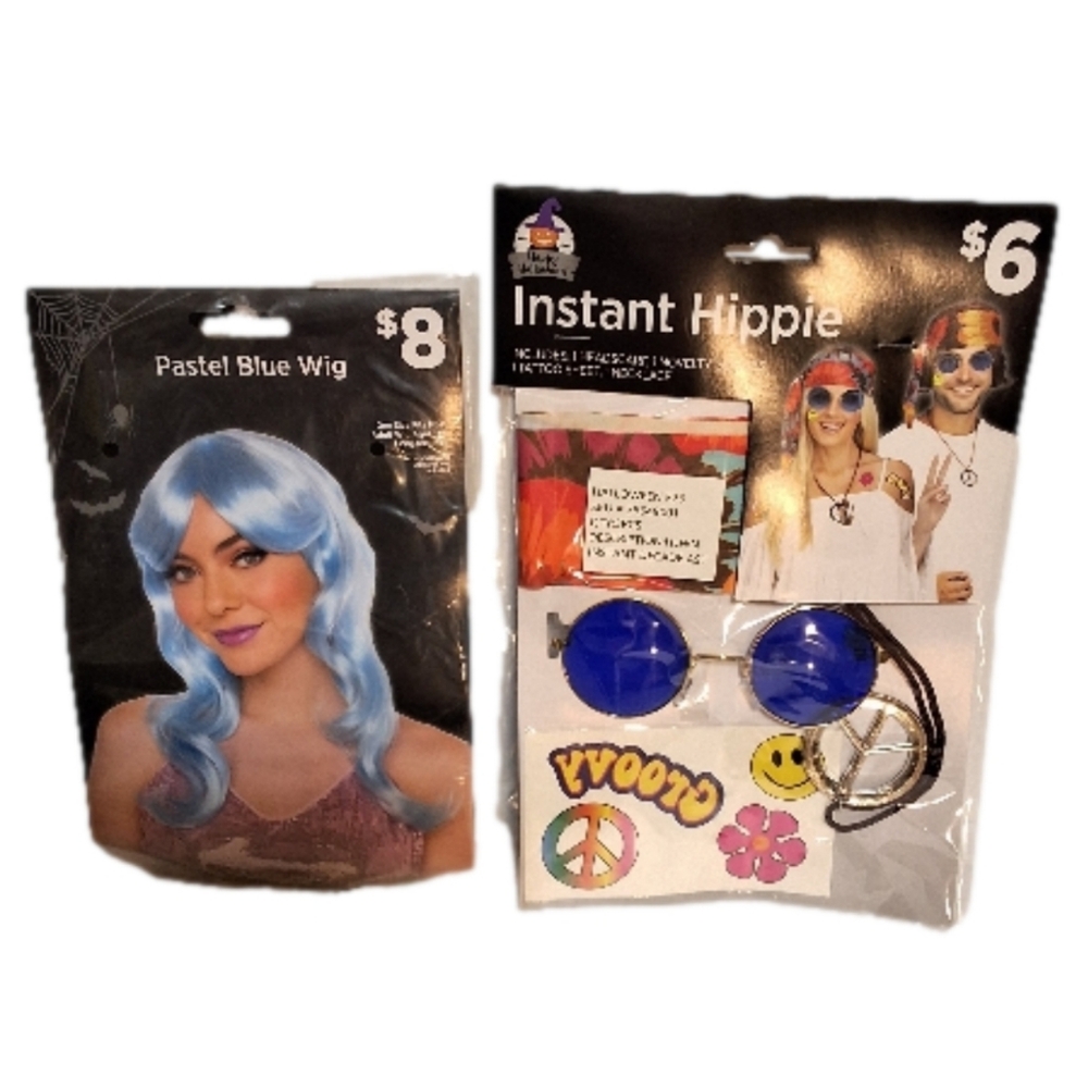 Celebrate Halloween in Style with This Hippie Costume and Wig Bundle! - Picture 1 of 4
